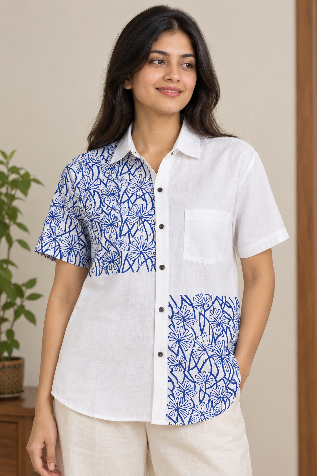 Cotton Block Shirt