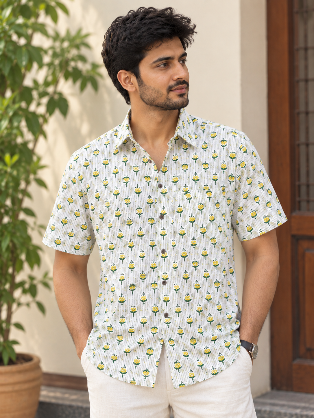 Cotton Block Shirt