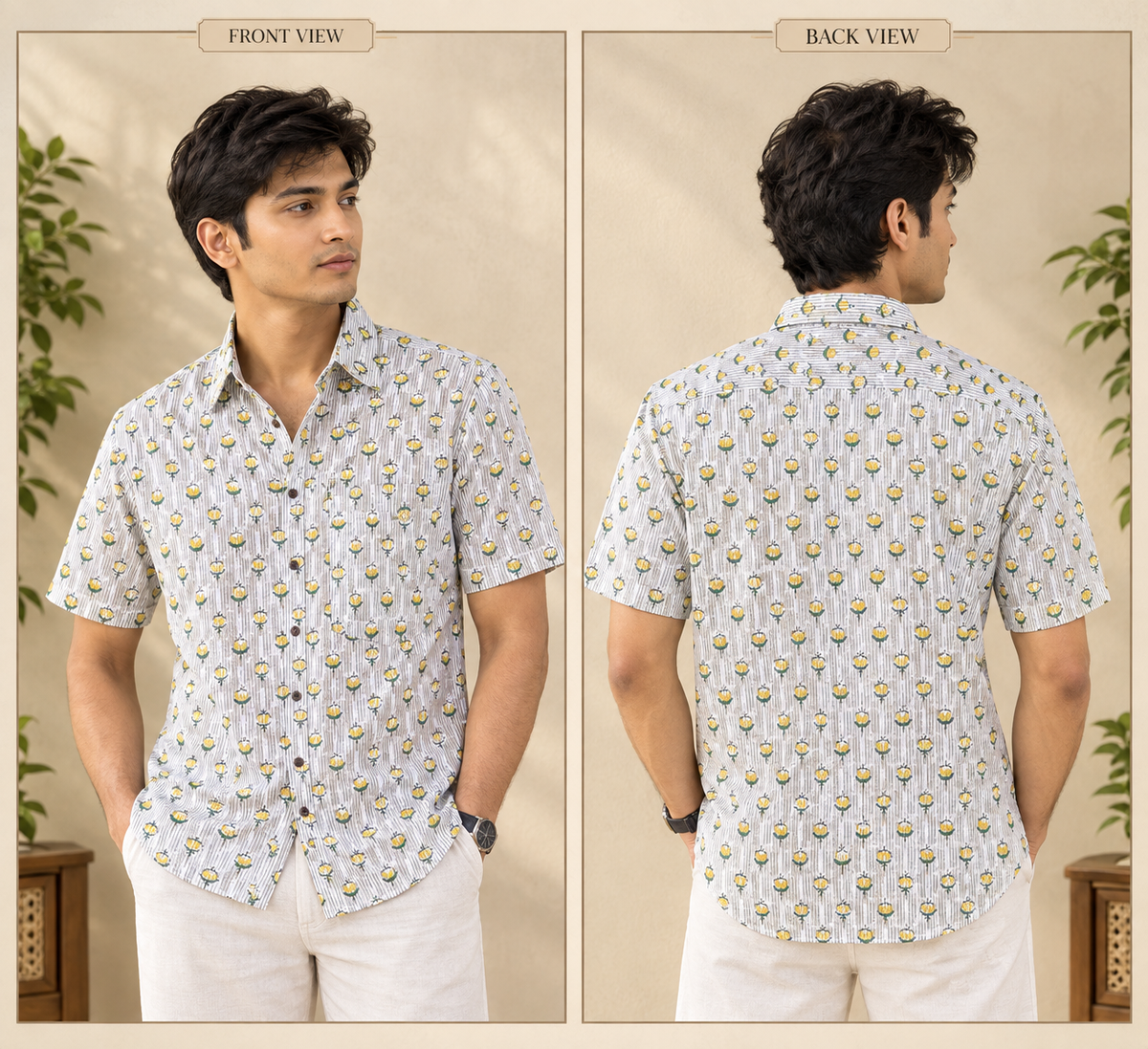 Cotton Block Shirt