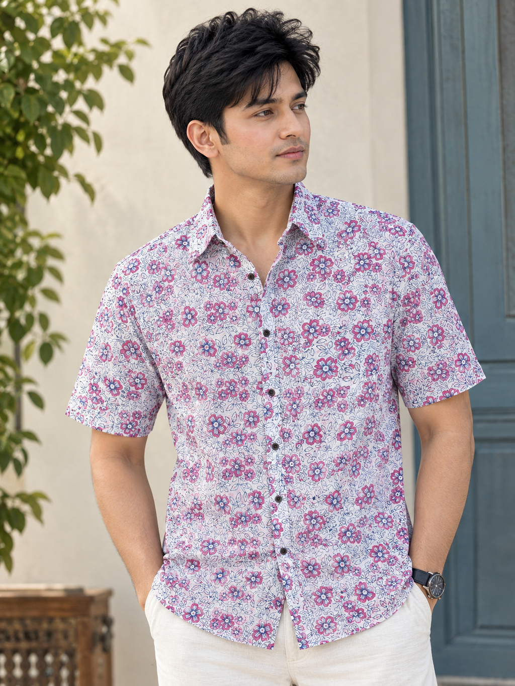 Cotton Block Shirt