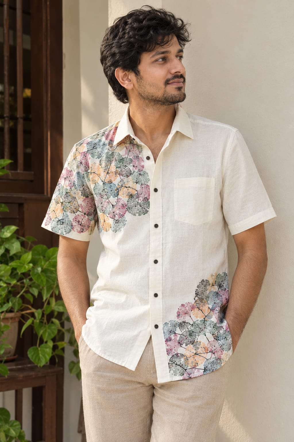 Cotton Block Shirt