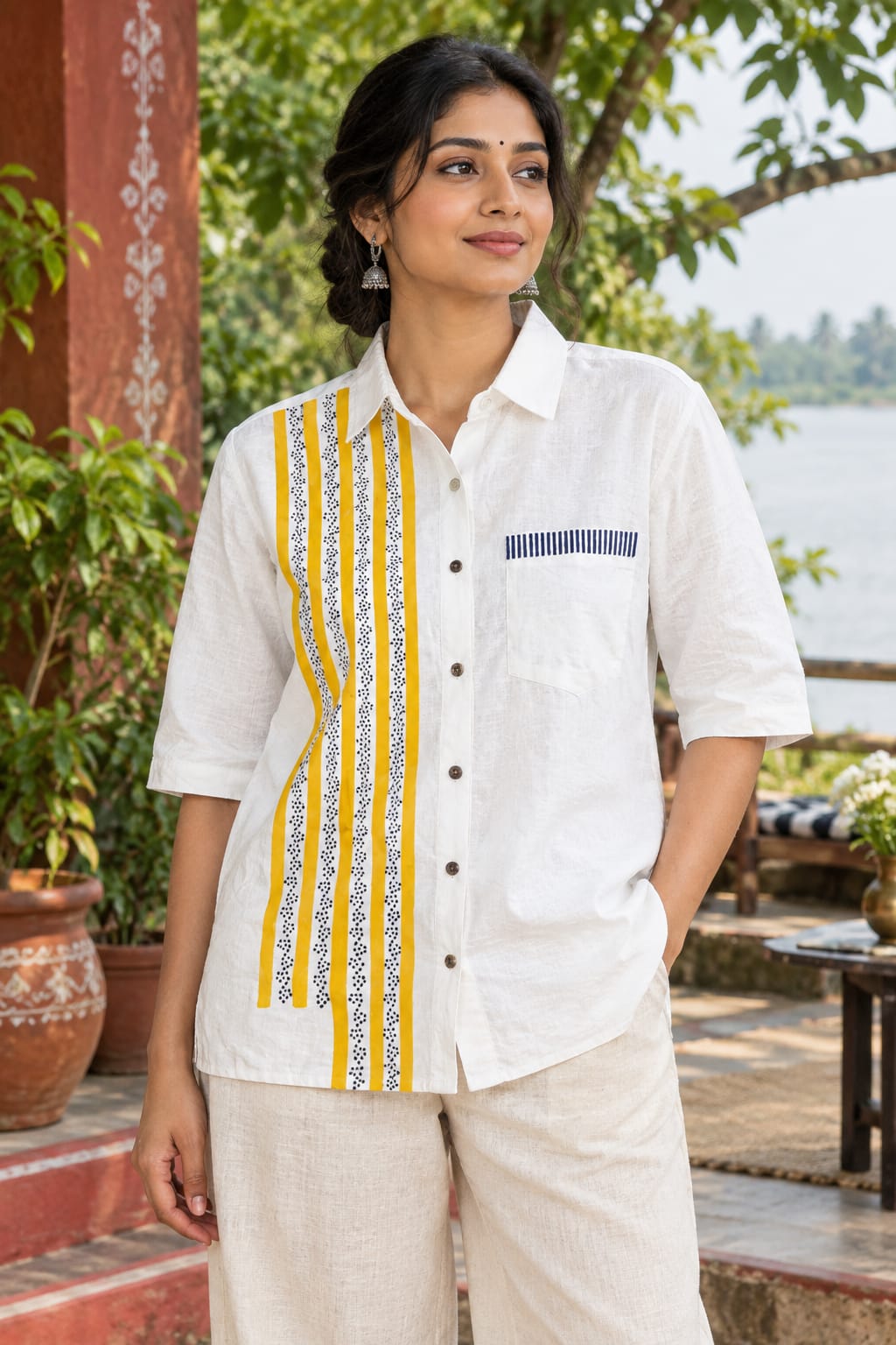 Cotton Block Shirt