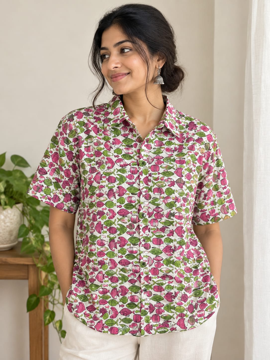 Cotton Block Shirt