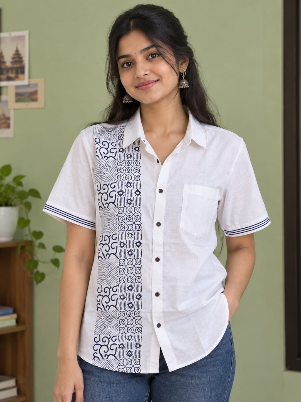 Cotton Block Shirt