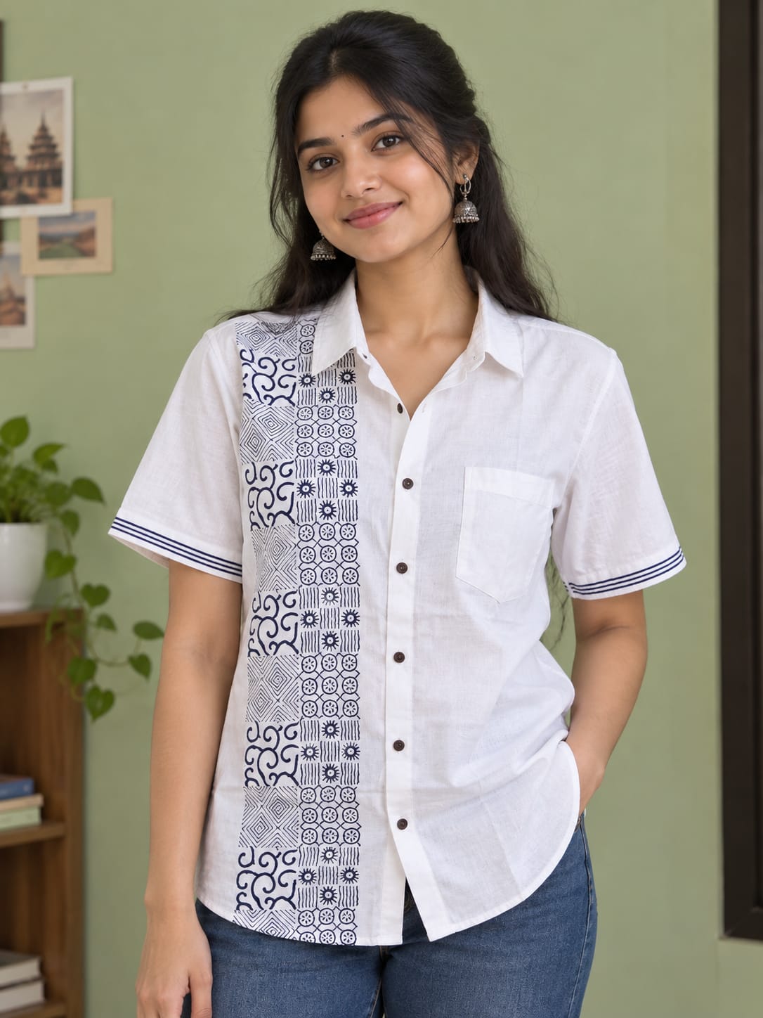 Cotton Block Shirt