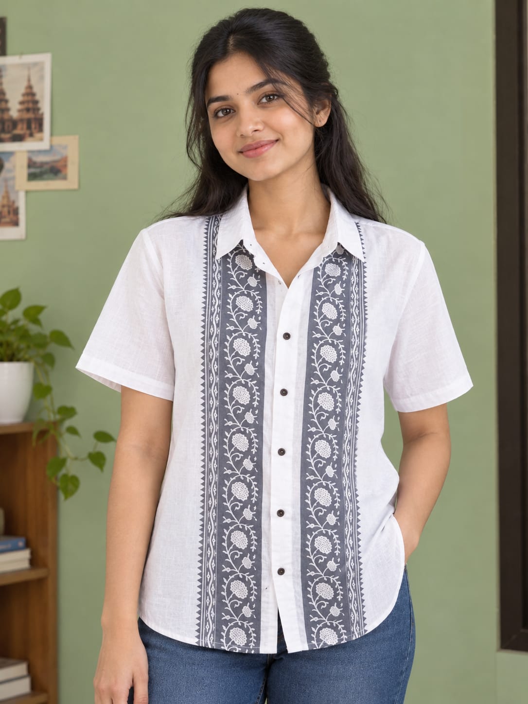 Cotton Block Shirt